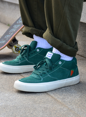 尖石Shrill Stone中帮秋冬新款深海绿小众设计感男女减震滑板鞋