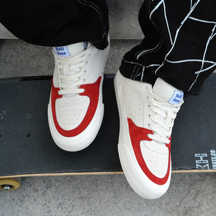 尖石Shrill Stone马里奥蓝白红小众街头复古情侣耐磨减震滑板鞋