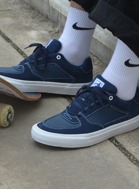 尖石SHRILL STONE藏蓝色翻毛皮专业滑板鞋低帮男女款耐磨透气平底