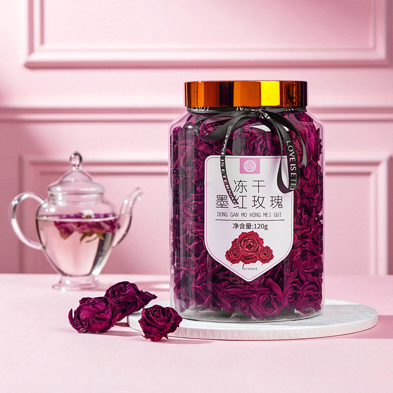 云南冻干墨红玫瑰花茶120g