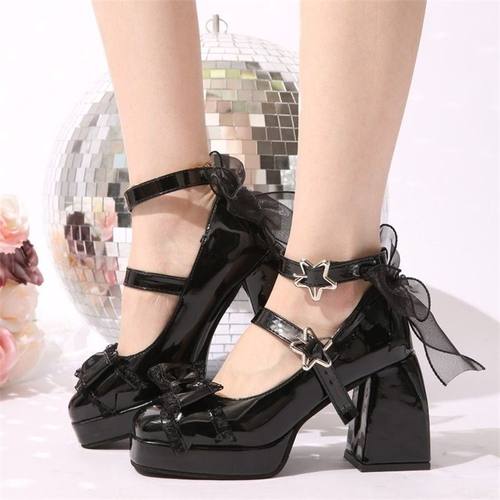 43大码女鞋41奶芙jk少女高跟鞋4