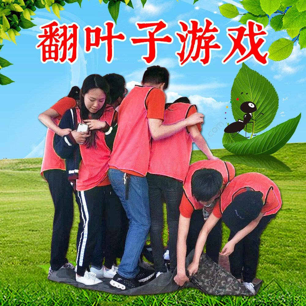 翻叶子户外团队拓展活动团建游戏道具乾坤大挪移布趣味运动会器材