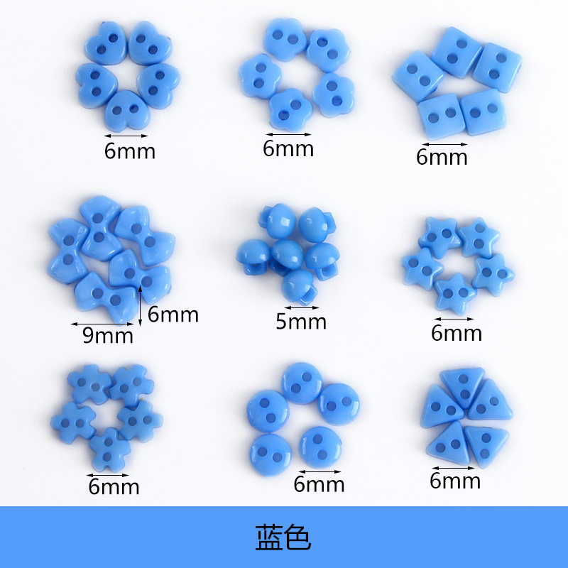 작은 단추 미니 다채로운 손으로 그린 ??DIY 장식 단추 매화 모양의 단추 복숭아 심장 다섯개 별 작은 단추 6MM