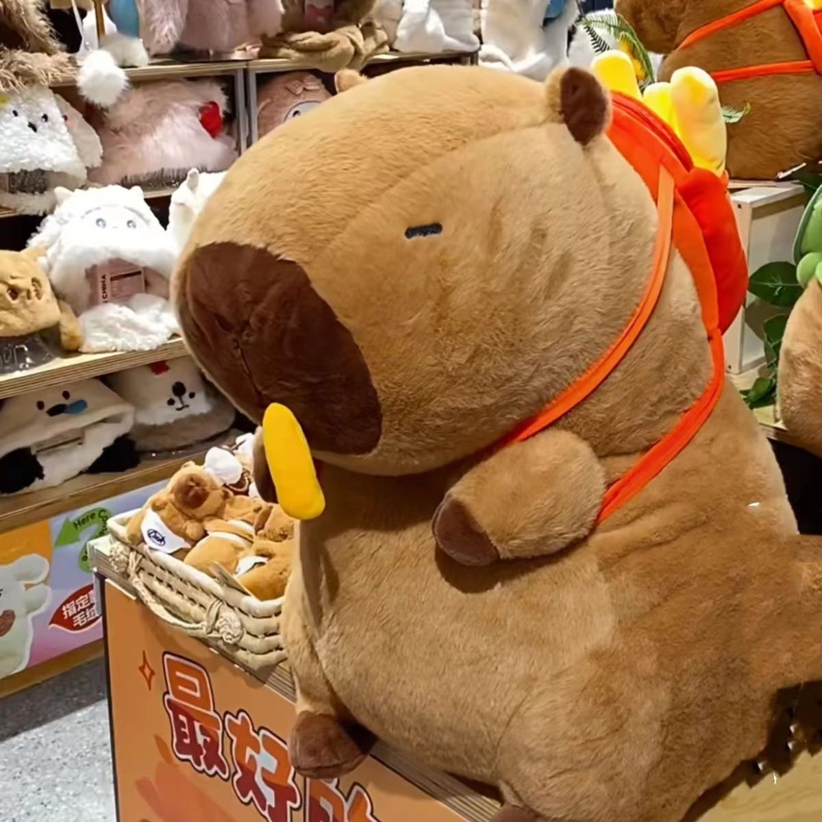 卡皮巴拉吃薯条公仔可拉伸鼻涕