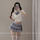 jk制服裙套装 全套日系春夏学院风校服纯欲甜辣百褶裙性感超短裙女