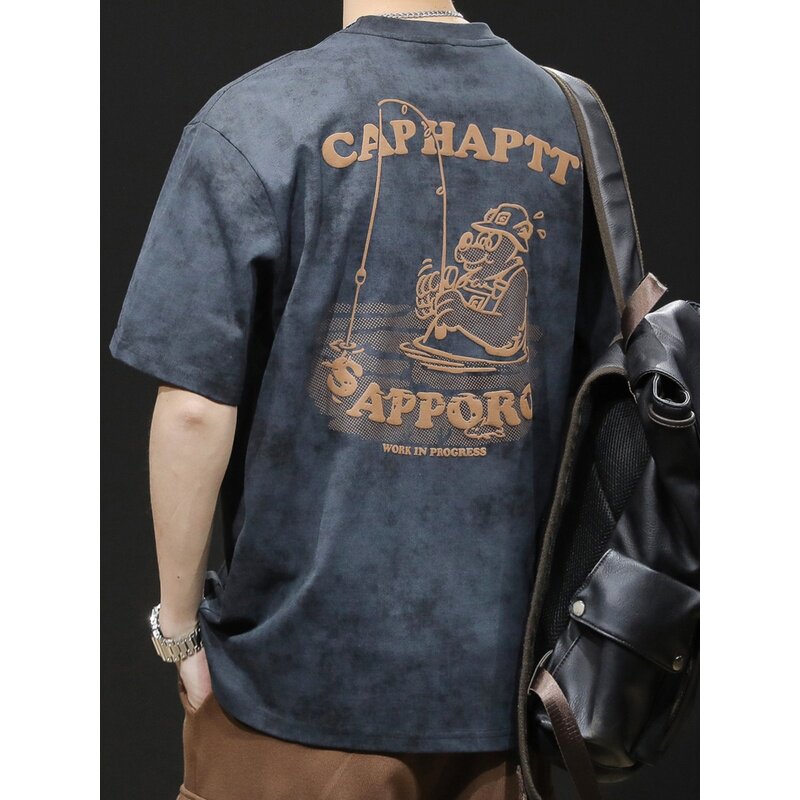 重磅短袖t恤男士宽松大码潮牌夏季2026新款衣服男款纯棉男装体恤