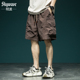 男美式 短裤 潮流宽松薄款 速干五分裤 夏季 子透气休闲运动裤 冰丝工装
