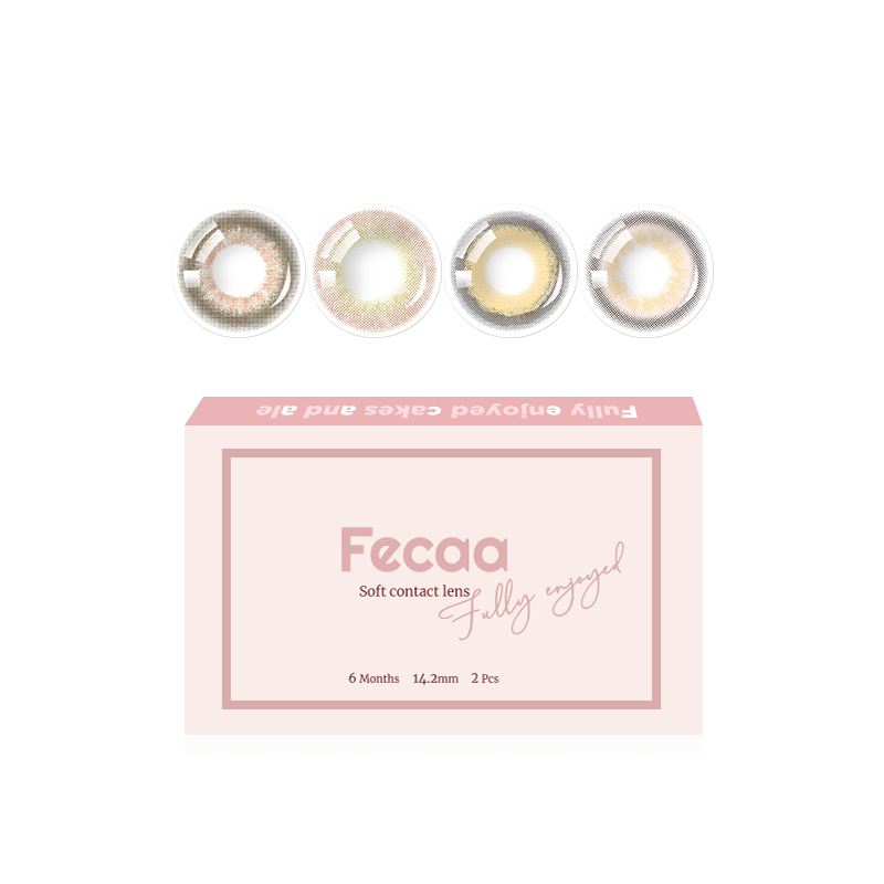 【大直径】Fecaa菲可美瞳日抛10片蓝棕彩色隐形眼镜自然扩瞳显色