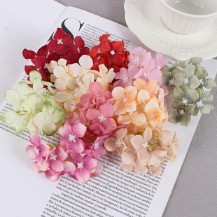 花环装 diy手工婚礼新娘头饰配件 饰假花材料 绢花 仿真绣球花头