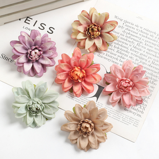 饰 配件婚庆装 仿真大丽菊花 假花绢花diy手工材料胸花古风头饰服装