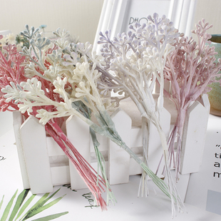 仿真植物六叉蕾小花束 饰 DIY手工花环材料客厅家居配件婚庆花墙装