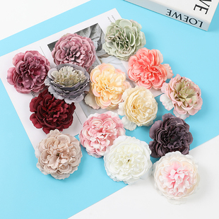 婚庆新娘头饰 DIY手作材料 北欧小清新假花牡丹花头 仿真花洋牡丹