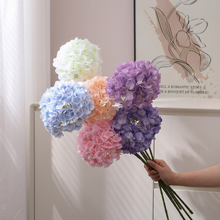 轻奢高端绣球花束 饰客厅餐桌插花摆件绢花 假花仿真花摆设家居装