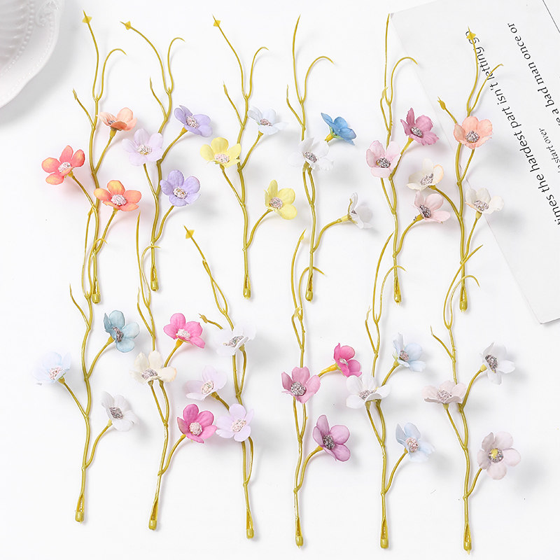 仿真花三朵小雏菊 手工diy胸花材料绢花假花 插花家居客厅装饰花