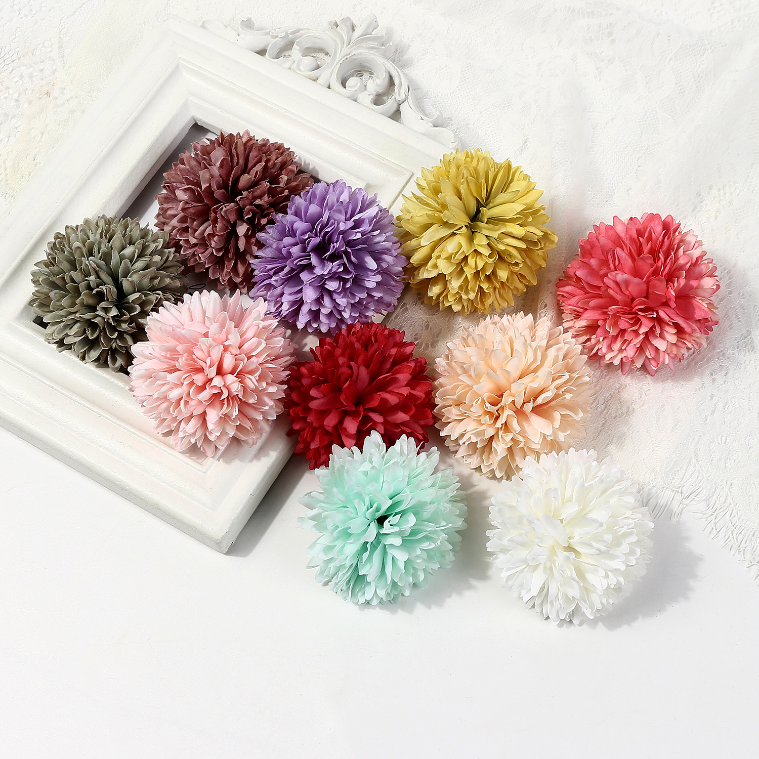 蒲公英绢花手工汉服装饰假花古风