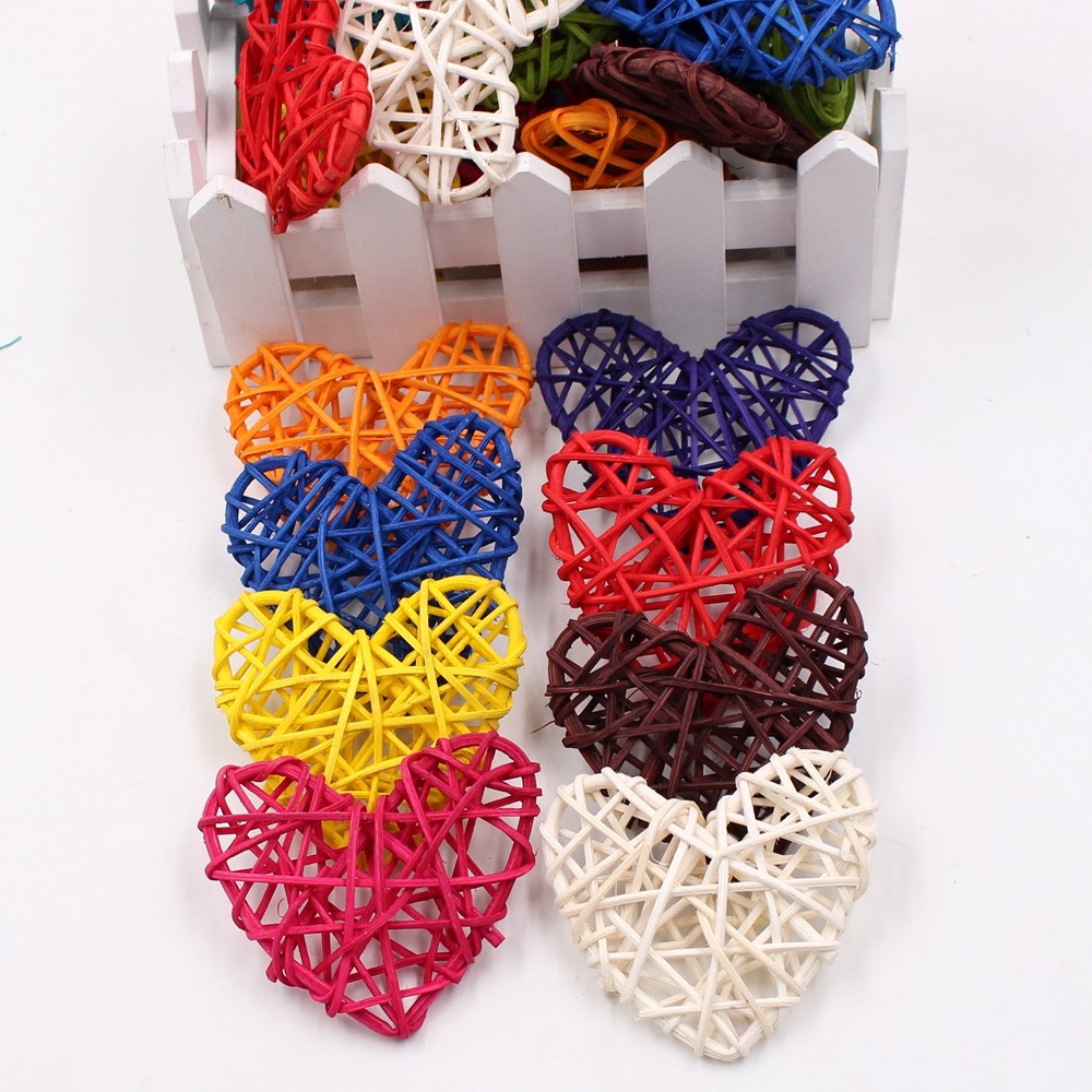 爱心藤编藤球 圣诞装饰创意幼儿园手工材料节日场景布置拍摄道具