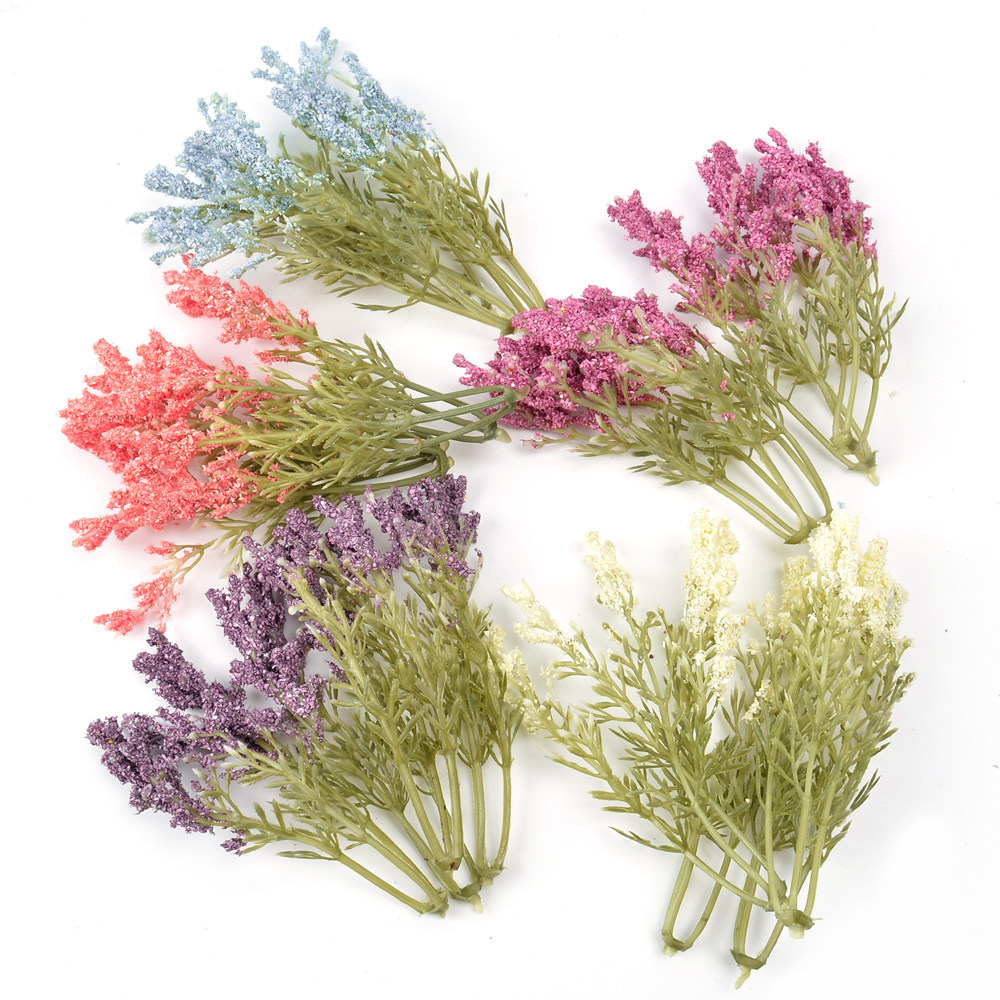 仿真薰衣草 假花泡沫花DIY手工花环材料家居客厅配饰婚庆花墙装饰