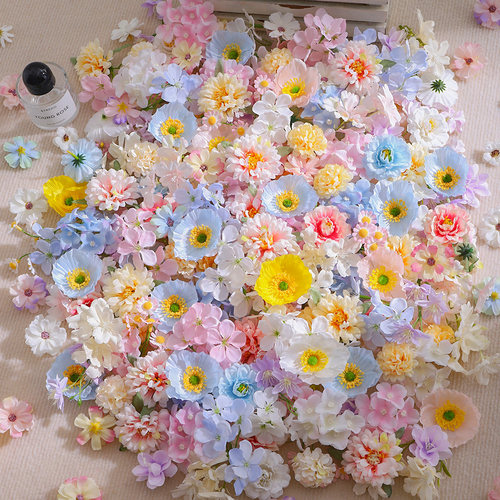 浅色小花朵假花学士帽装饰绢花