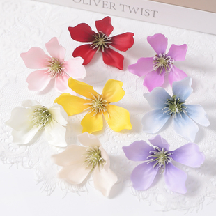 仿真玉兰花 饰婚庆布置花绢花 假花diy手工材料簪花头饰草帽花装