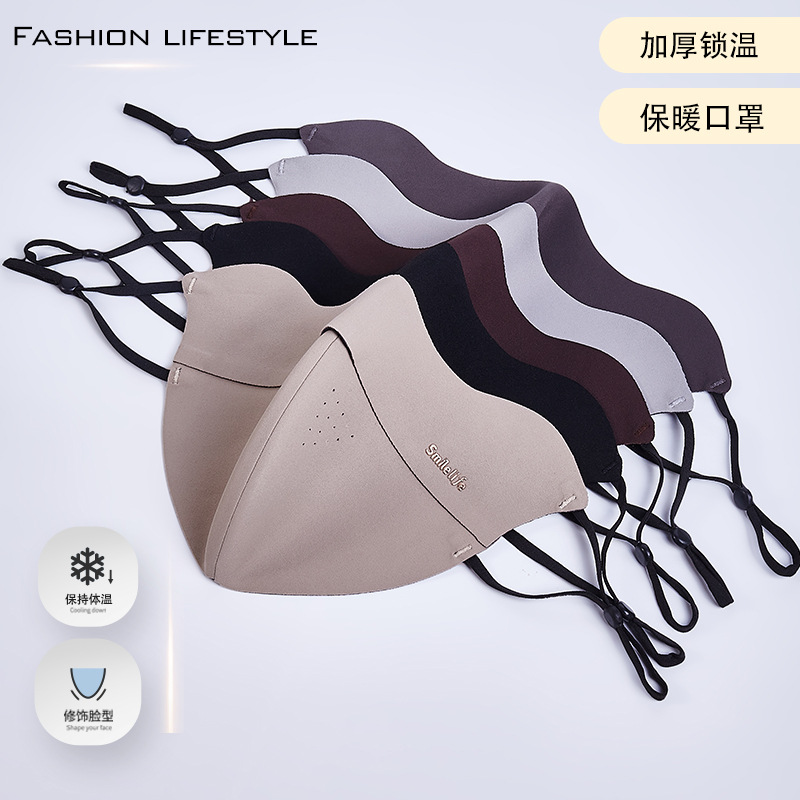 2025新款秋冬加厚防寒保暖口罩3d立体护眼角亲肤防冻户外骑行面罩