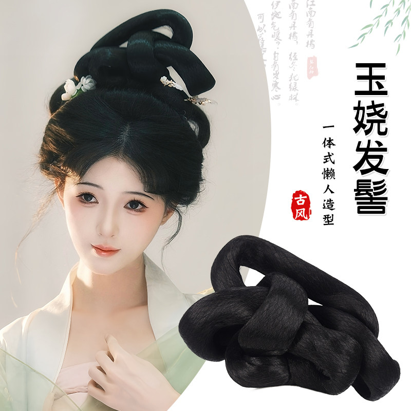 七舍汉服假发古风发髻图片