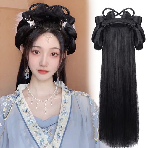 七舍汉服假发一体式古风假发包