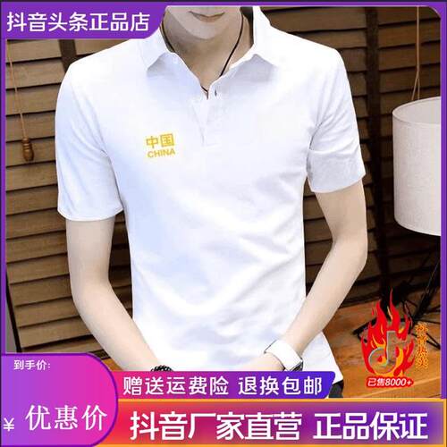 凯登鹿轻奢商务中年大叔款透气POLO衫夏季男士短袖T恤精致高品质L