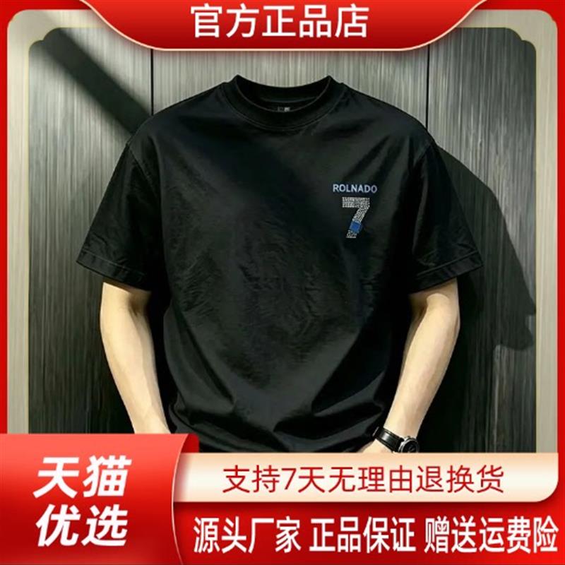 师凯服饰Amphelisia新款短袖透气夏季圆领休闲男T恤男士半袖印花