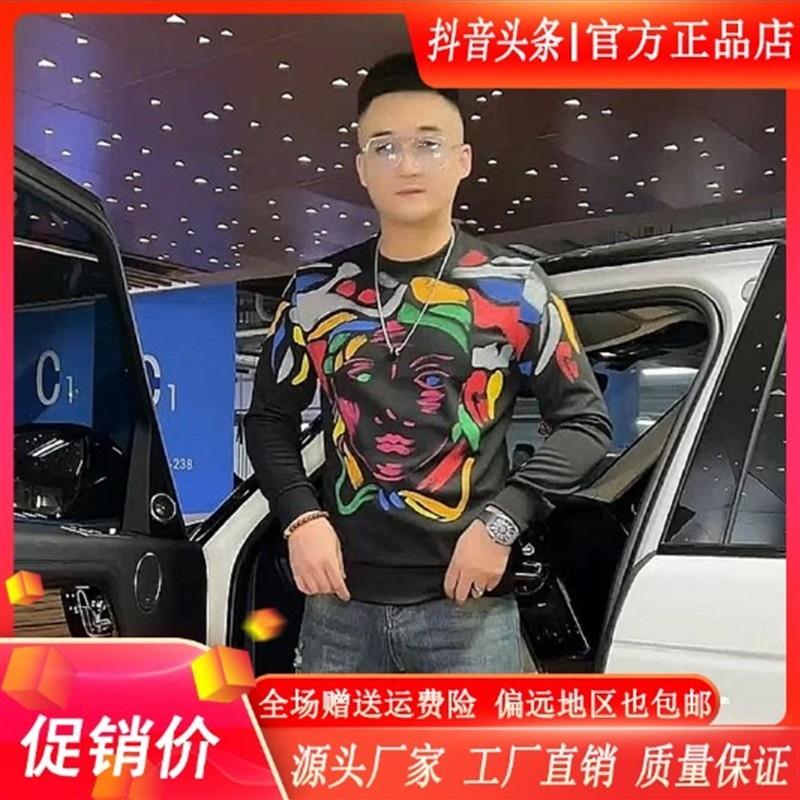 壹号轻奢男装男装2l025男痞帅气质潮流卫衣时尚个性高级e感修身卫