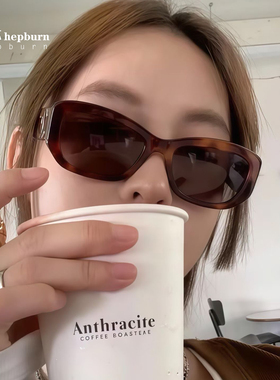 hepban新品不规则型墨镜女 高品质板材防紫外线镜 可配近视太阳镜