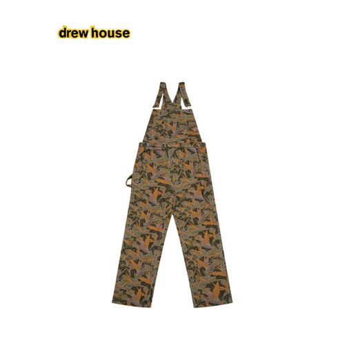 drew house drew抓绒迷彩吊带裤