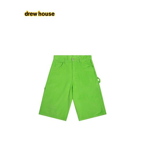 drew house迷你笑脸复古灯芯绒工装短裤