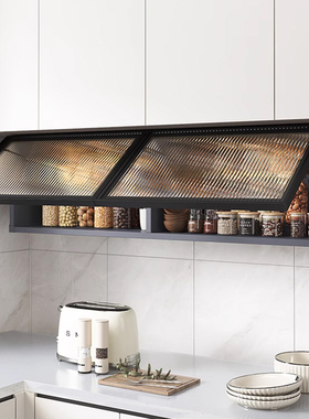 铝合金吊柜墙壁柜家用墙上厨房玻璃门收纳柜壁橱防水卫生间储物柜