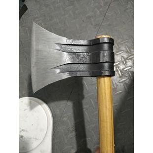 弹簧钢板锻打斧头大斧家用劈柴砍树枝剁鸡鸭鱼神器双刃带木柄砍骨