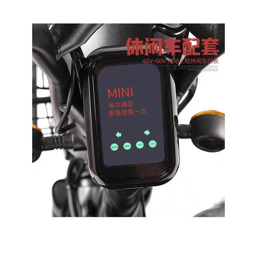 电动车码表仪表海王星48v60v三轮车通用总成电量显示屏里程表配件