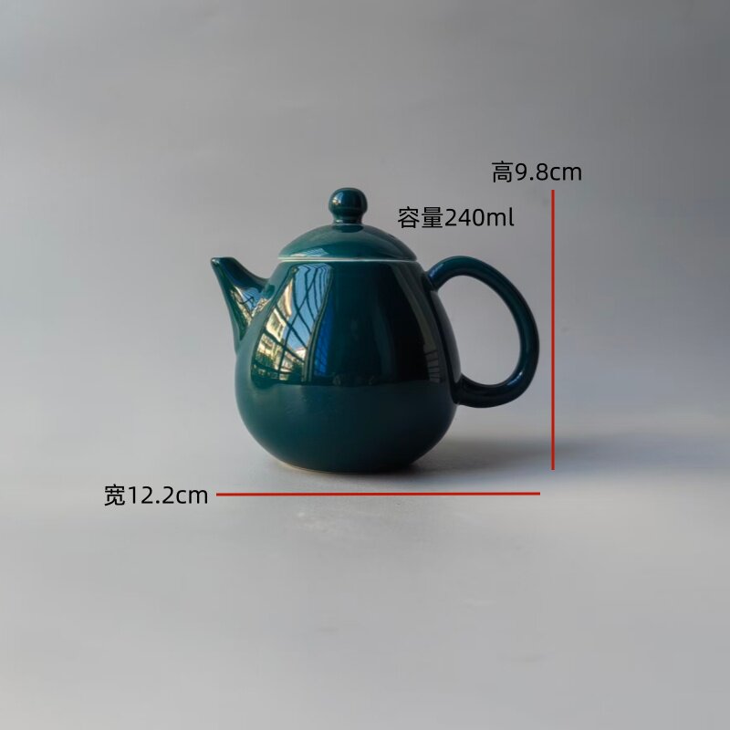 德化半手工陶瓷龙旦茶壶240ml