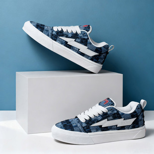 复仇风暴闪电板鞋毕加索联名男鞋百搭低帮帆布鞋女款新休闲鞋鞋子
