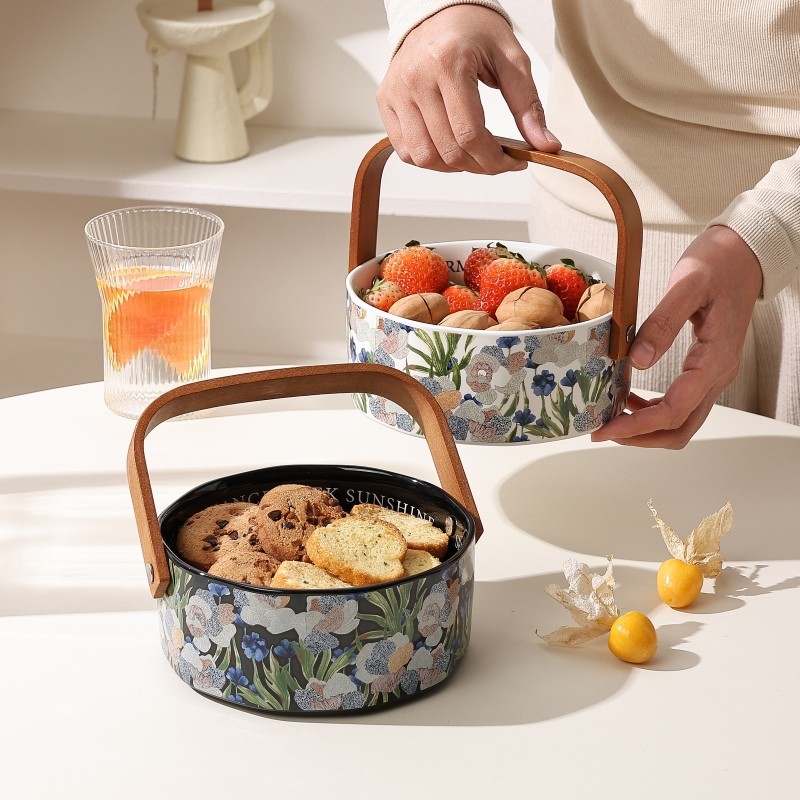 高级感果盘精致家用水果篮客厅用迁乔新居果盘轻奢高档陶瓷零食盘,餐饮具,果盆/果盘/果篮,淘宝优惠券,粉丝福利购,淘宝优惠卷