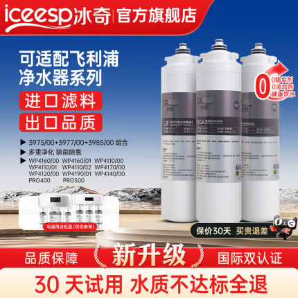 冰奇适配飞利浦净水器滤芯WP3975/WP3976/3977/3985WP4160/PRO400