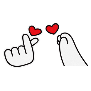 比心可爱趣味车贴汽车摩托电动车防水反光贴纸车窗浪漫示爱装饰贴