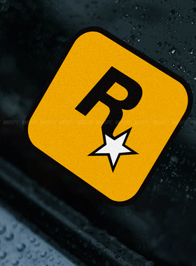 JDM改装车贴GTA5飞车贴画电动摩托车R星标装饰贴汽车划痕反光贴纸