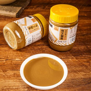 果海芳馨黑芝麻酱纯芝麻酱二八酱传统石磨工艺拌R饭拌面酱料调味