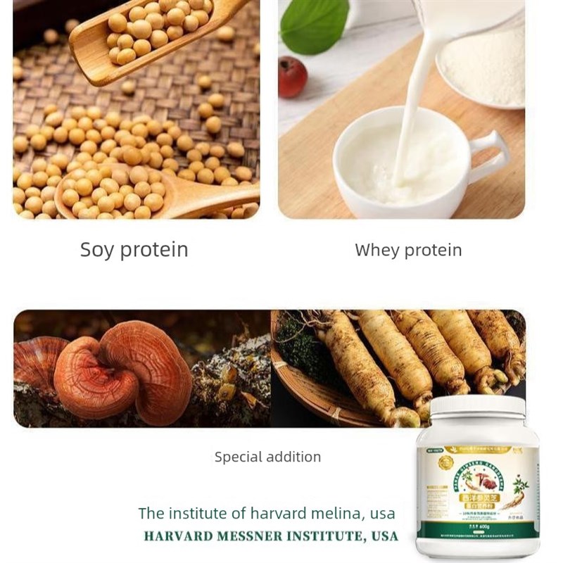 西洋参灵芝蛋白营养粉饮料60Z0g/3罐