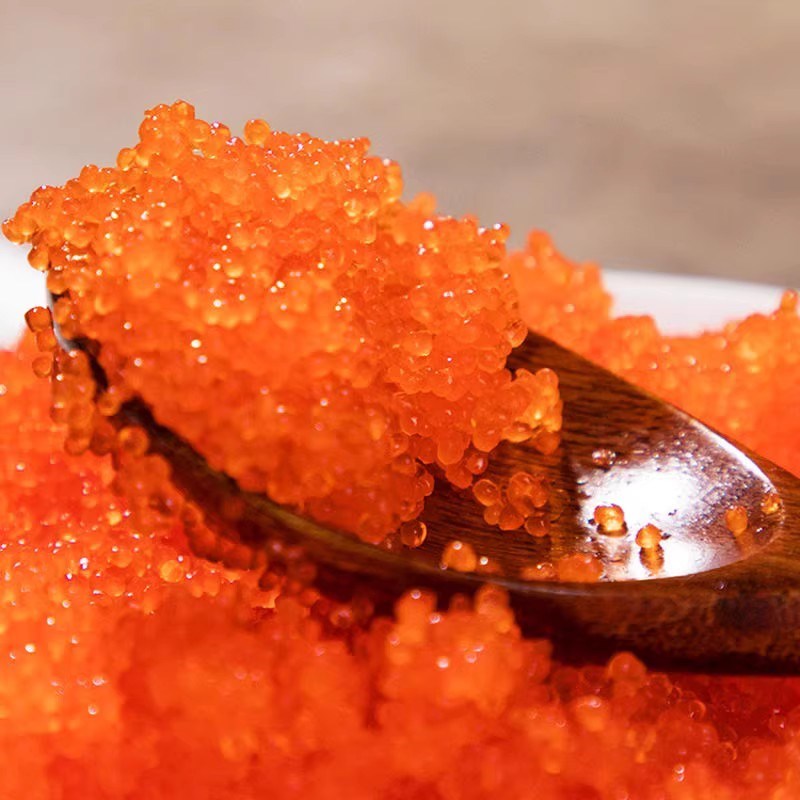 华昌大粒蟹籽 寿司料n理 飞鱼籽 红蟹籽 大荣 调味多春红鱼籽400g