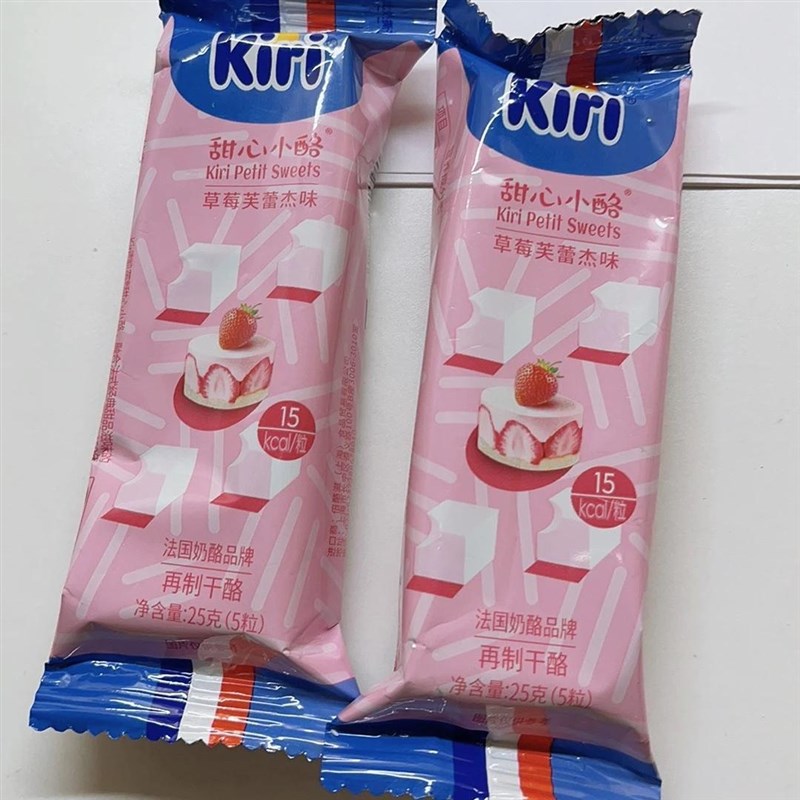 法国Kiri凯芮奶油奶酪块甜心小点儿童营养N钙零食宝宝芝士小方干