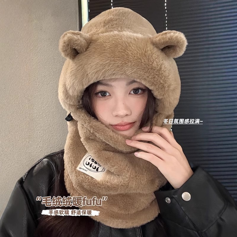 雪地东北雪乡防寒帽子2025新款加厚户外围脖面罩女护耳骑车雷锋帽