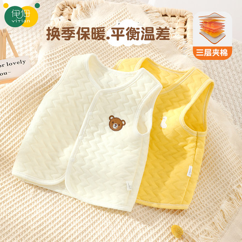 春秋冬季外穿夹棉宝宝马甲