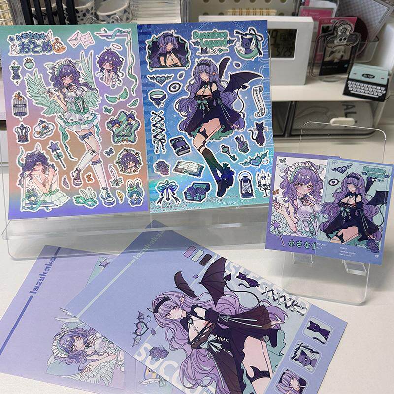 原创贴纸甜美咕卡手账背卡DIY