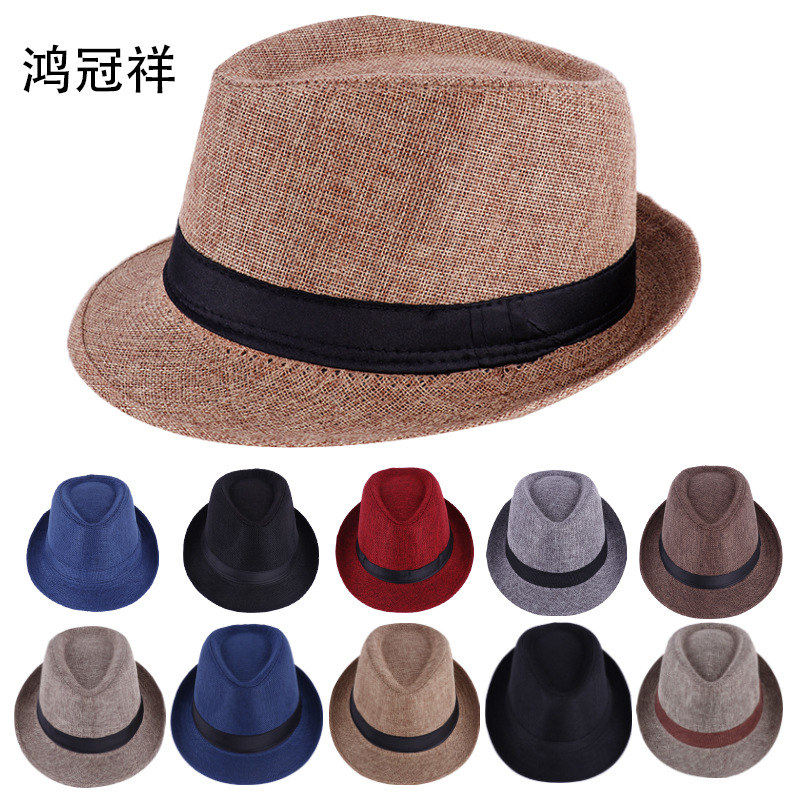 可订制夏季卷边新款礼帽中帽子