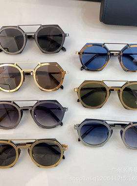 新款25高品质欧美墨镜不规则六边